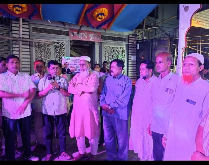 পীরযাত্রাপুর ইউনিয়ন চেয়ারম্যান পদপ্রার্থী আব্দুল কাদের ভূঁইয়ার পক্ষে  পূজামগুপ  পরিদর্শন ও  মতবিনিময় 